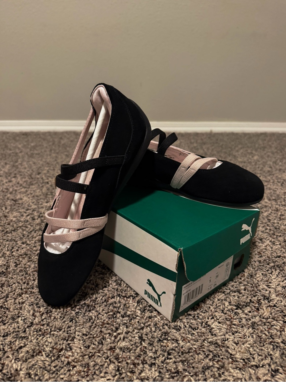 Puma Speedcat Ballet Suede, Black-Mauve Mist, US Women’s 7.5